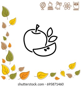 Web line icon. Apple