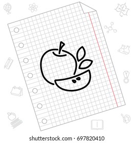 Web line icon. Apple