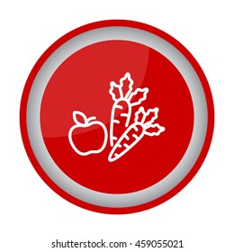 Web line icon. Apple and carrot, healthy eating