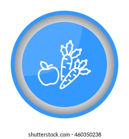 Web line icon. Apple and carrot, healthy eating