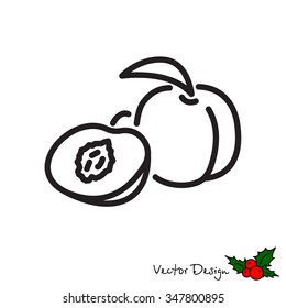 Web line icon. Apricot
