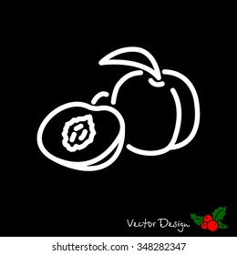 Web line icon. Apricot