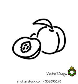 Web line icon. Apricot