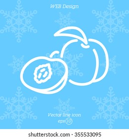 Web line icon. Apricot