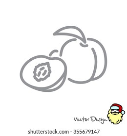 Web line icon. Apricot