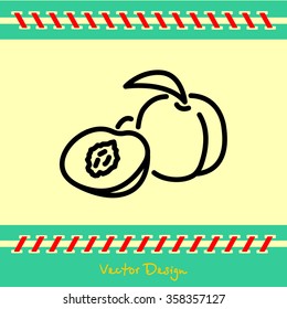 Web line icon. Apricot