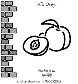 Web line icon. Apricot