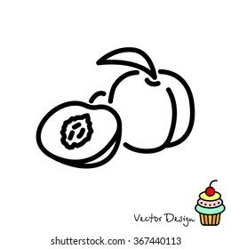 Web line icon. Apricot