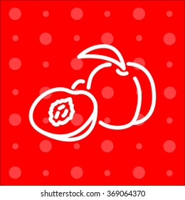 Web line icon. Apricot