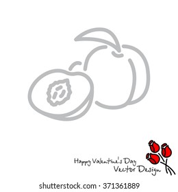 Web line icon. Apricot