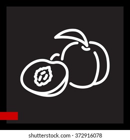 Web line icon. Apricot