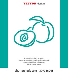 Web line icon. Apricot