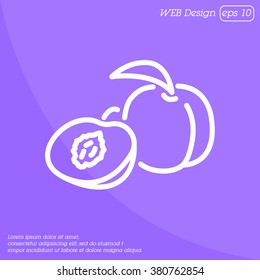 Web line icon. Apricot
