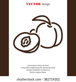 Web line icon. Apricot