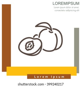 Web line icon. Apricot