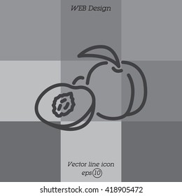 Web line icon. Apricot