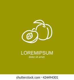 Web line icon. Apricot
