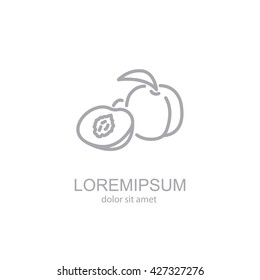 Web line icon. Apricot