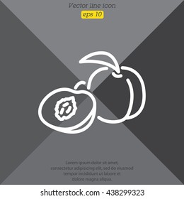Web line icon. Apricot