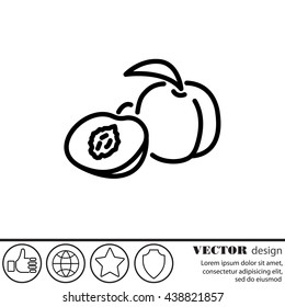 Web line icon. Apricot