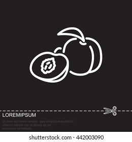 Web line icon. Apricot