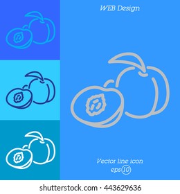 Web line icon. Apricot