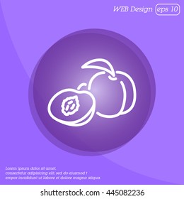 Web line icon. Apricot