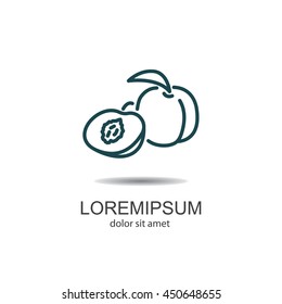 Web line icon. Apricot