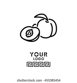 Web line icon. Apricot