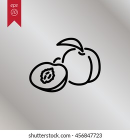 Web line icon. Apricot