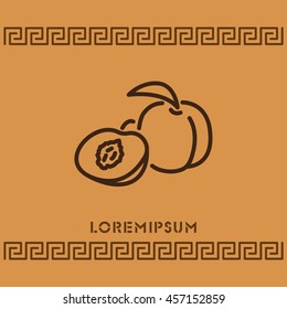 Web line icon. Apricot