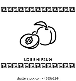 Web line icon. Apricot