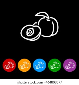 Web line icon. Apricot