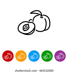 Web line icon. Apricot