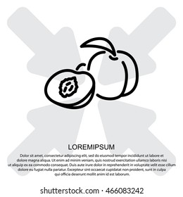 Web line icon. Apricot
