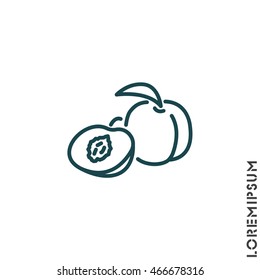 Web line icon. Apricot