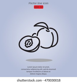 Web line icon. Apricot