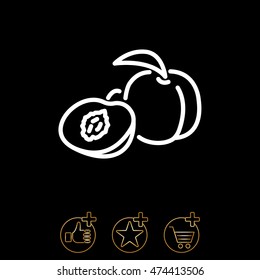 Web line icon. Apricot