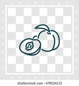 Web line icon. Apricot