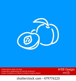 Web line icon. Apricot