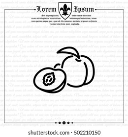 Web line icon. Apricot