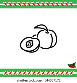 Web line icon. Apricot