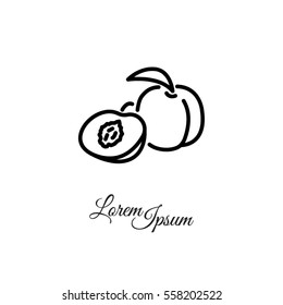 Web line icon. Apricot