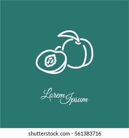 Web line icon. Apricot