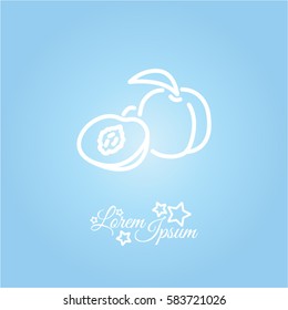Web line icon. Apricot