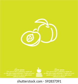 Web line icon. Apricot