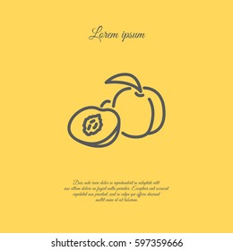 Web line icon. Apricot