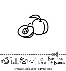Web line icon. Apricot