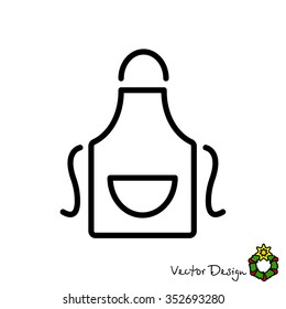 Web line icon. Apron