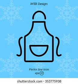 Web line icon. Apron